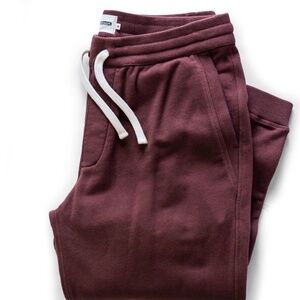 Taylor Stitch - The Fillmore Pant in Burgundy Terry